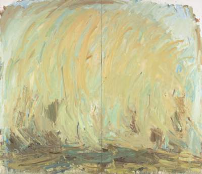Kristina Mažeikaitė. Waiting for the Sun (Geltonas vakaras). 2015, drobė, aliejus, 260 x 300